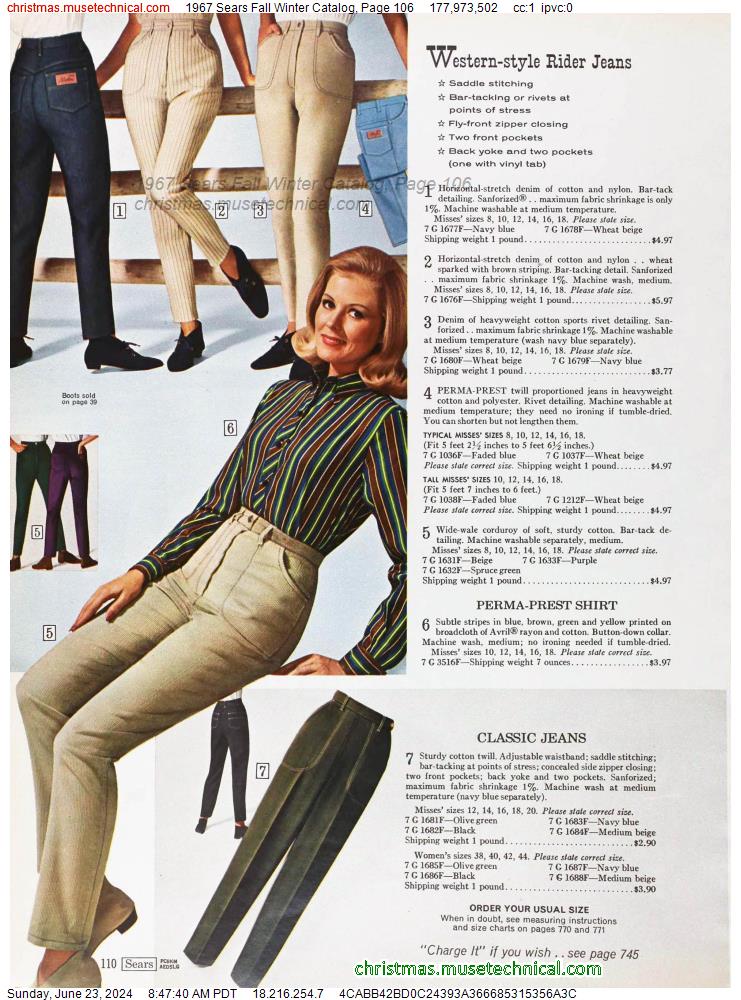 1967 Sears Fall Winter Catalog, Page 106