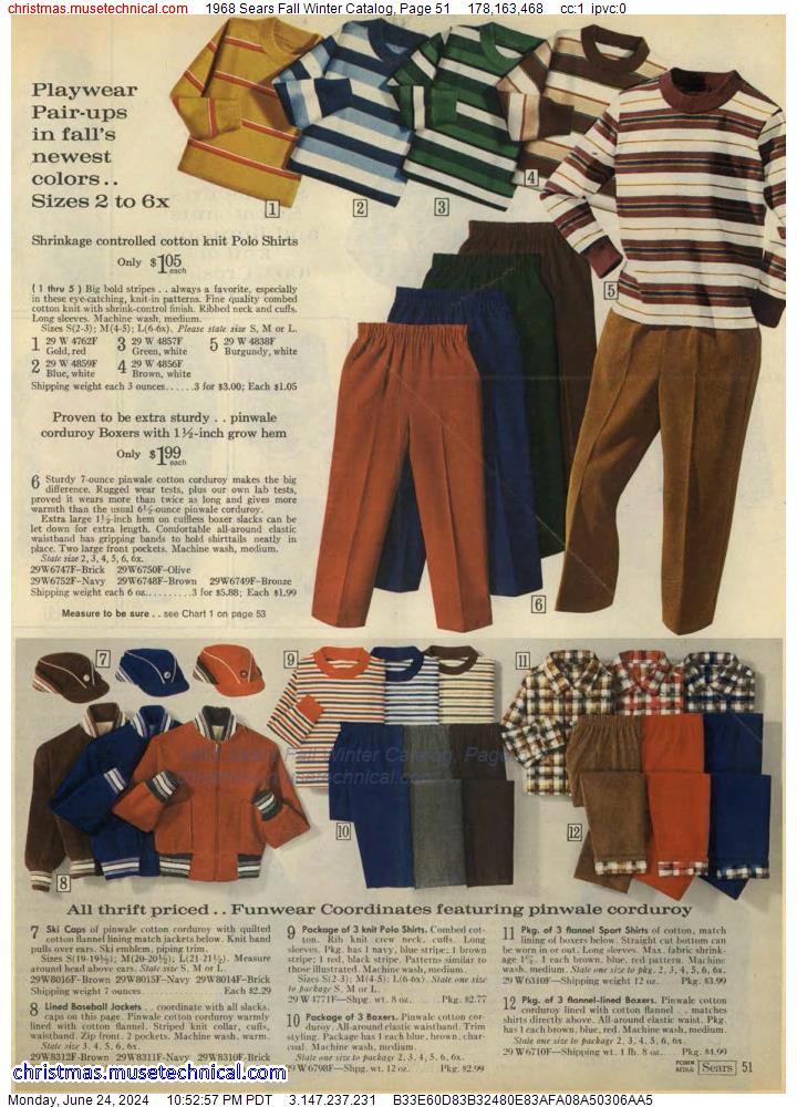 1968 Sears Fall Winter Catalog, Page 51