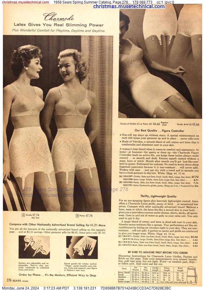 1958 Sears Spring Summer Catalog, Page 276