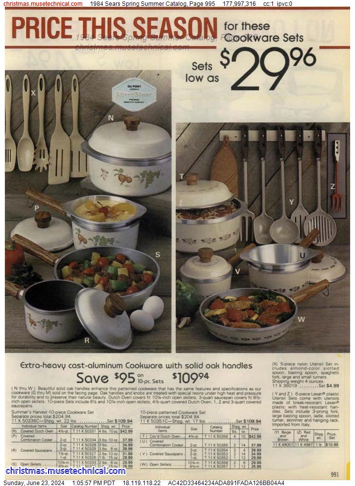 1984 Sears Spring Summer Catalog, Page 995