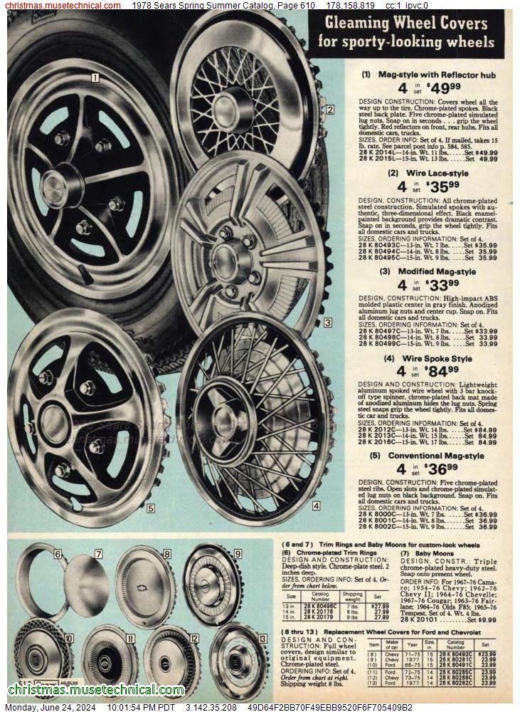 1978 Sears Spring Summer Catalog, Page 610