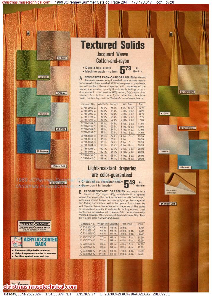 1969 JCPenney Summer Catalog, Page 204