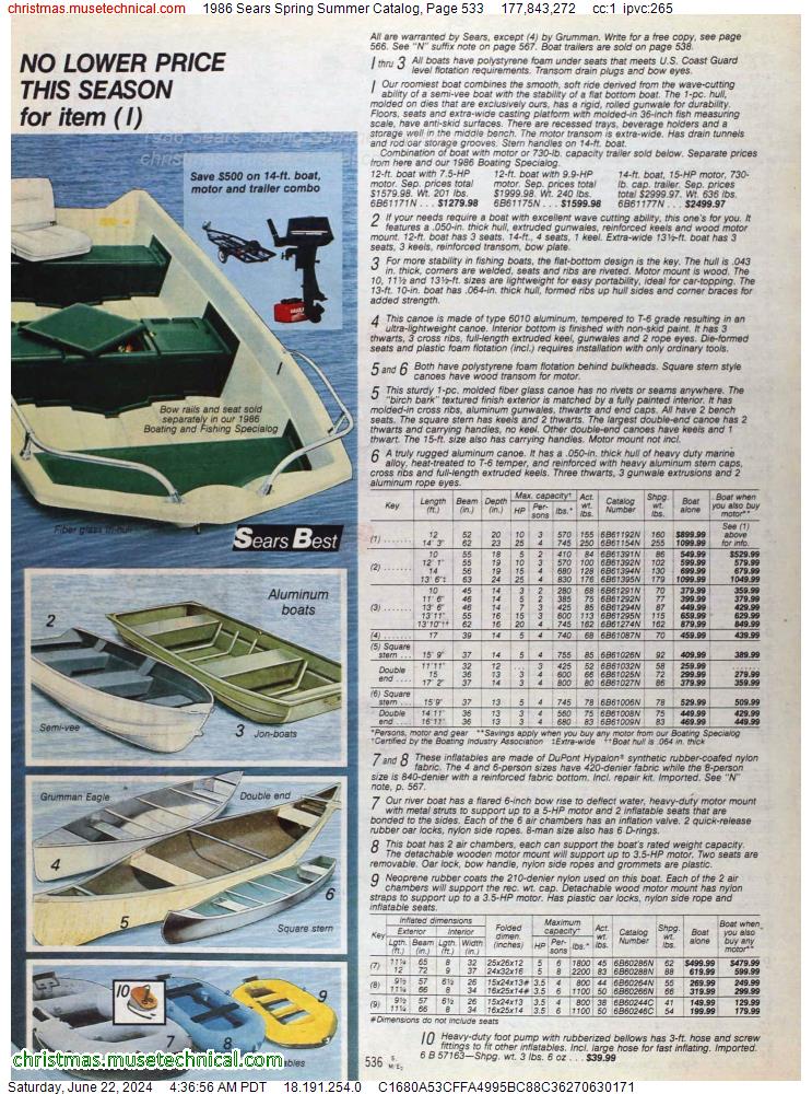 1986 Sears Spring Summer Catalog, Page 533