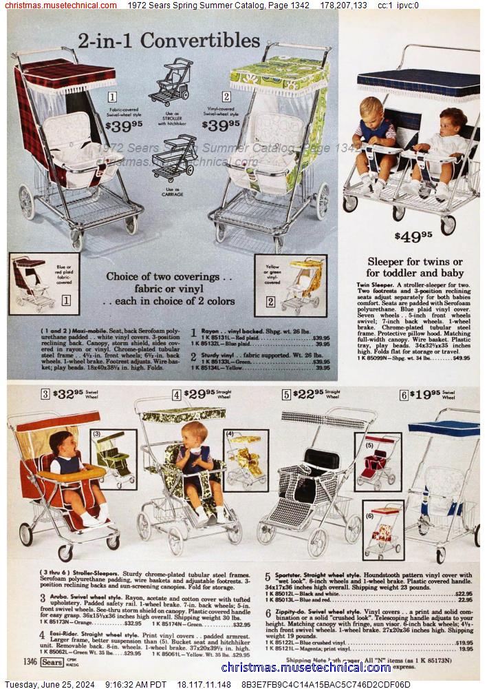 1972 Sears Spring Summer Catalog, Page 1342