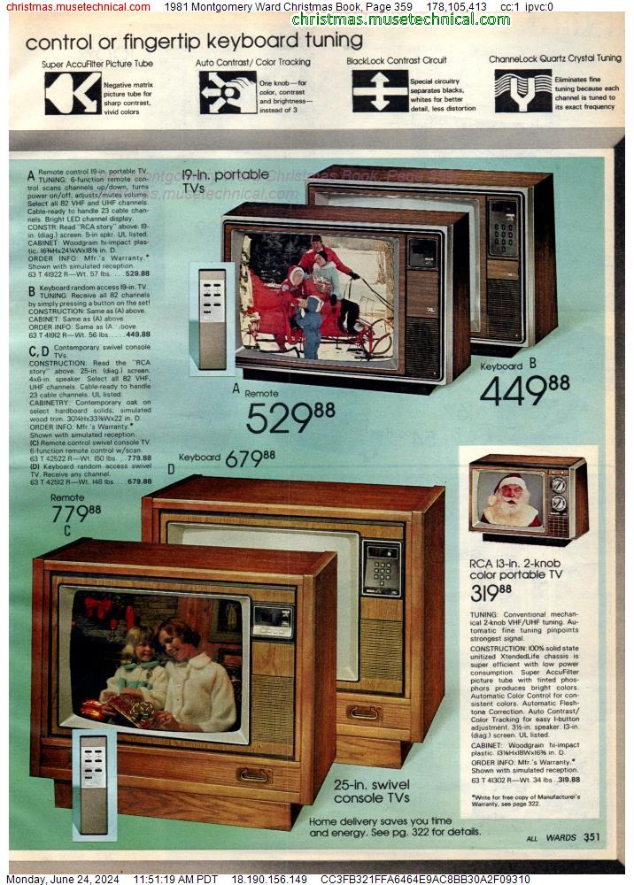 1981 Montgomery Ward Christmas Book, Page 359