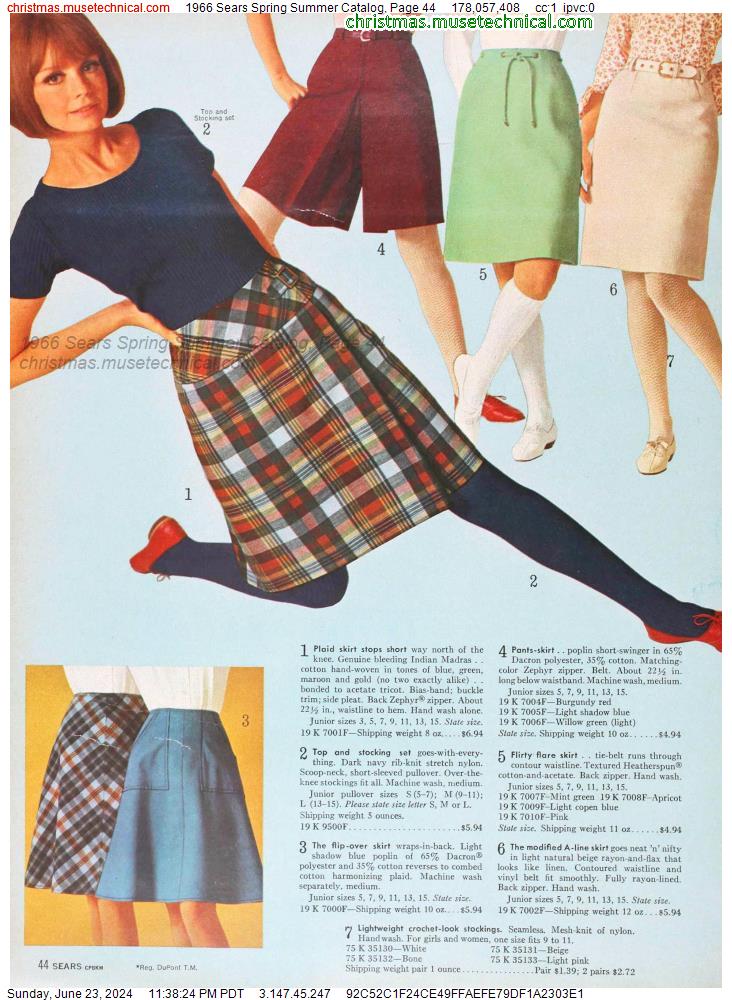 1966 Sears Spring Summer Catalog, Page 44