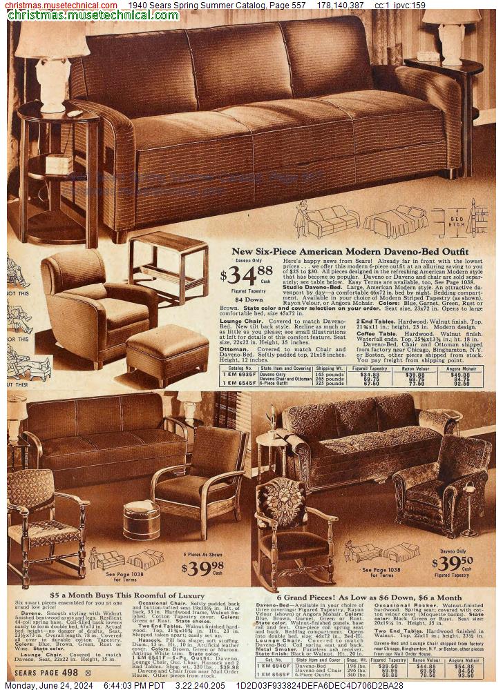 1940 Sears Spring Summer Catalog, Page 557