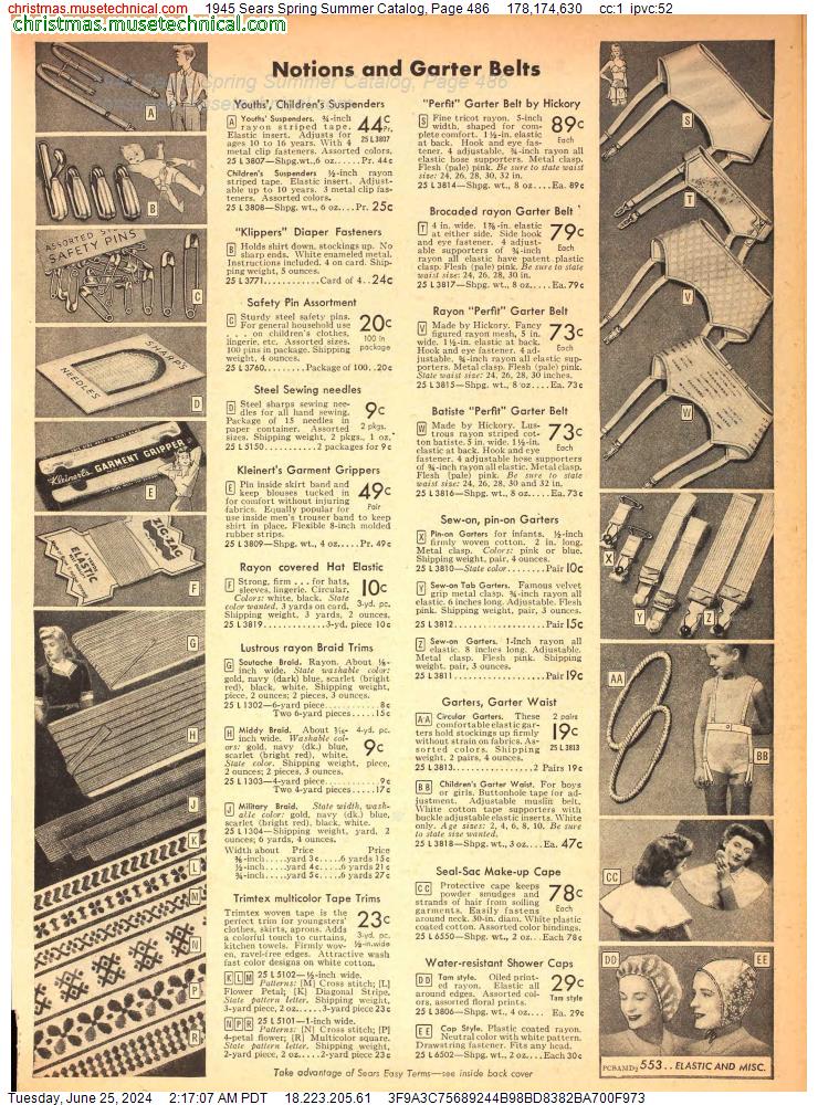 1945 Sears Spring Summer Catalog, Page 486