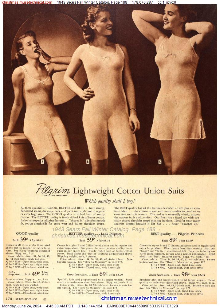 1943 Sears Fall Winter Catalog, Page 188