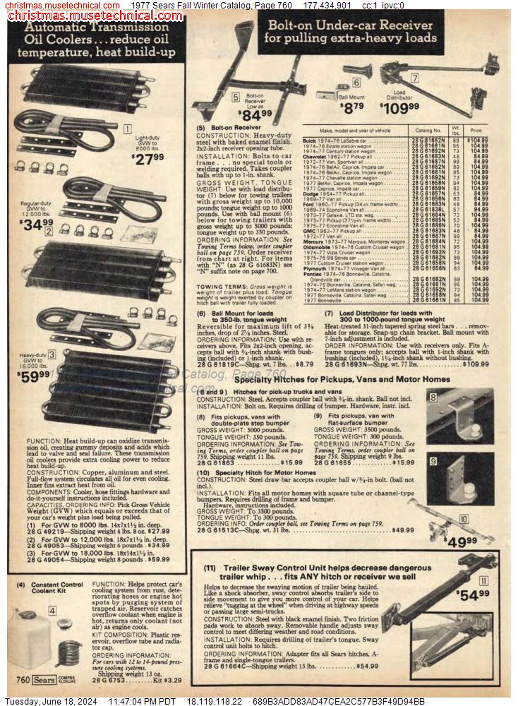1977 Sears Fall Winter Catalog, Page 760