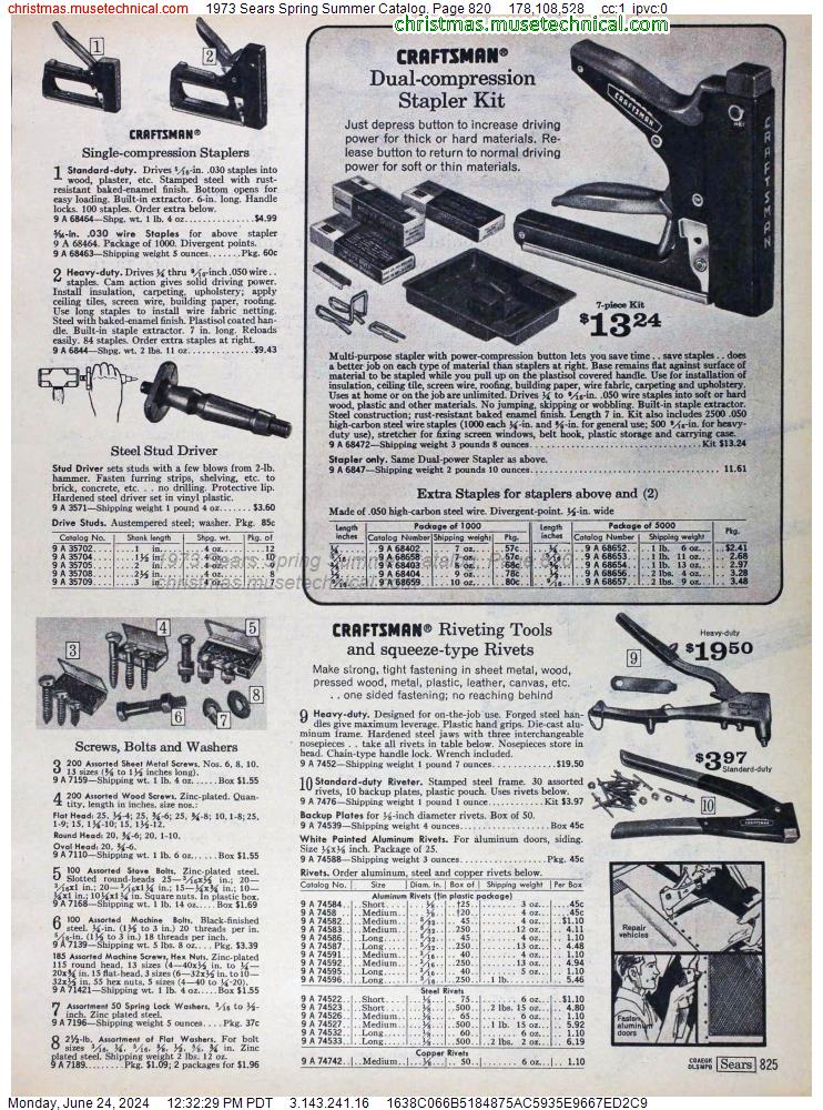 1973 Sears Spring Summer Catalog, Page 820
