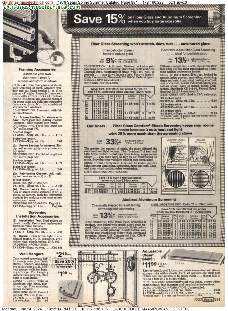 1978 Sears Spring Summer Catalog, Page 891