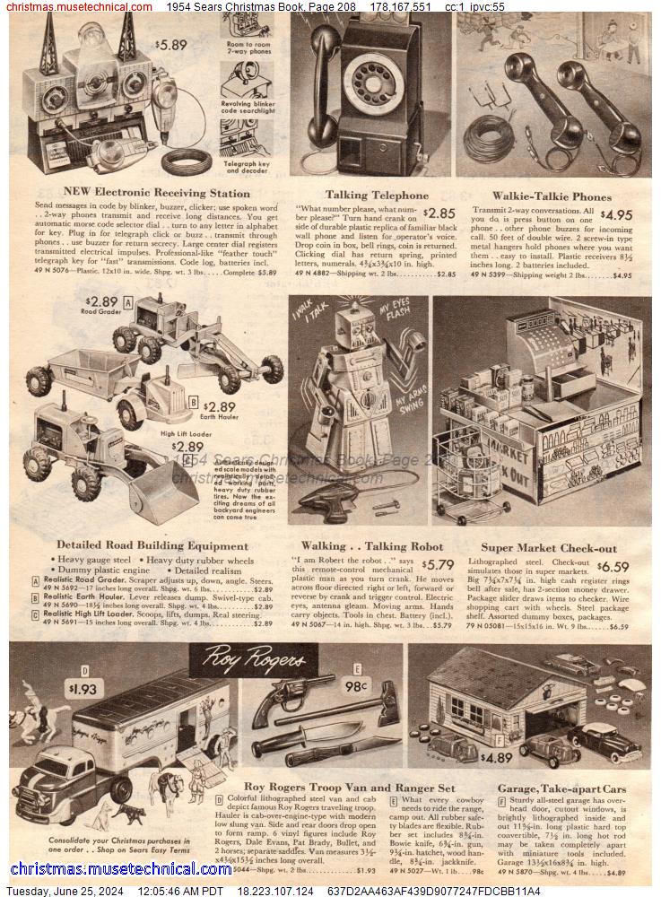 1954 Sears Christmas Book, Page 208