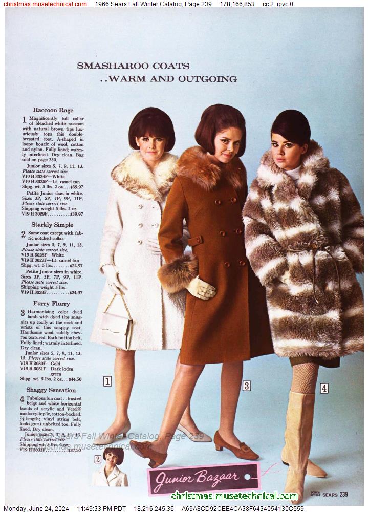 1966 Sears Fall Winter Catalog, Page 239