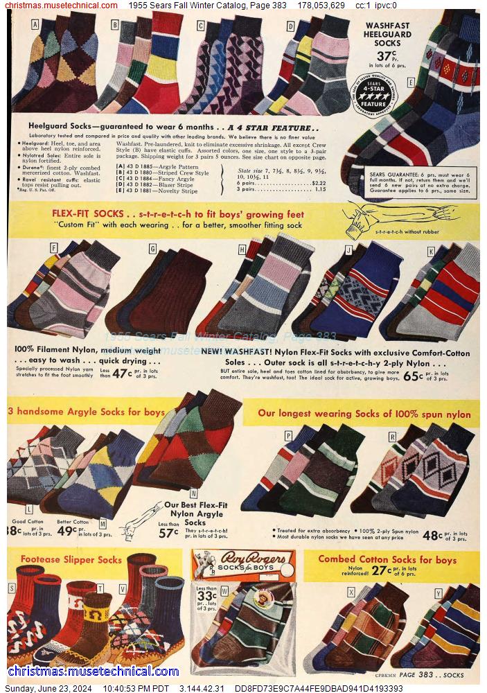 1955 Sears Fall Winter Catalog, Page 383