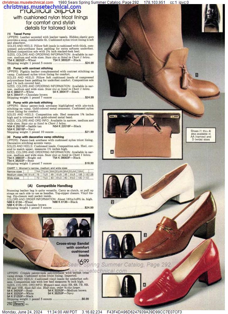 1980 Sears Spring Summer Catalog, Page 292