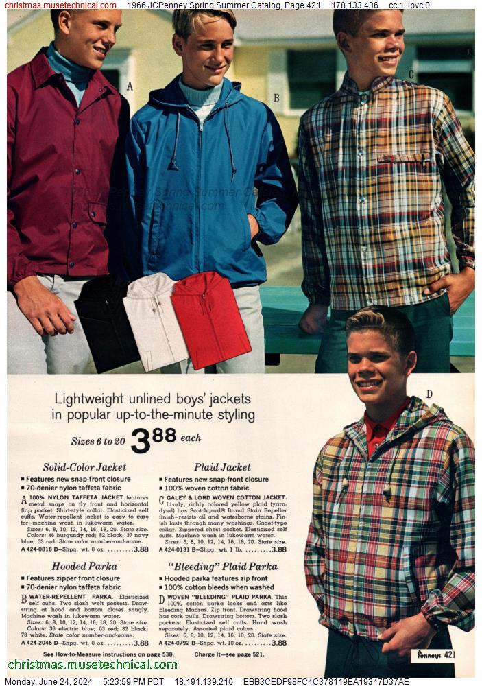 1966 JCPenney Spring Summer Catalog, Page 421