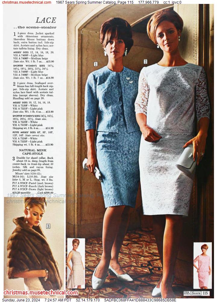 1967 Sears Spring Summer Catalog, Page 115