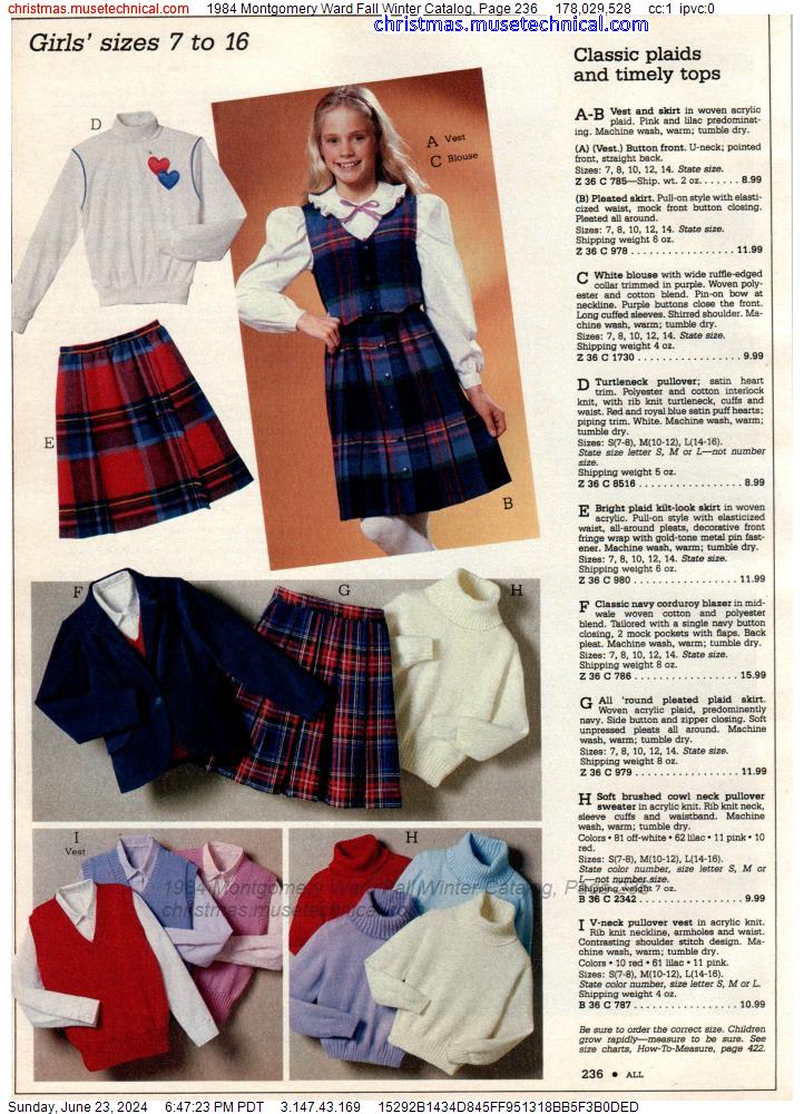 1984 Montgomery Ward Fall Winter Catalog, Page 236