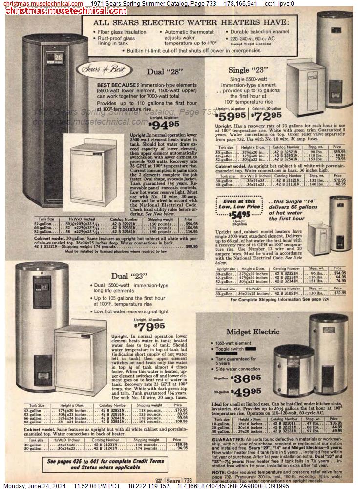 1971 Sears Spring Summer Catalog, Page 733