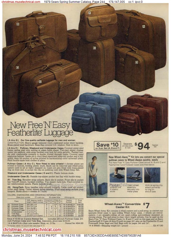 1979 Sears Spring Summer Catalog, Page 244
