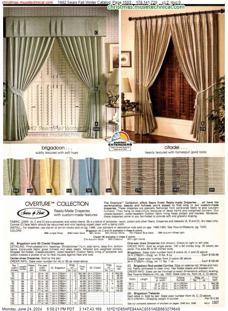 1982 Sears Fall Winter Catalog, Page 1503