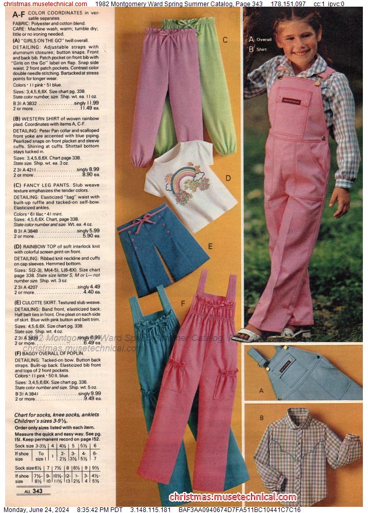 1982 Montgomery Ward Spring Summer Catalog, Page 343