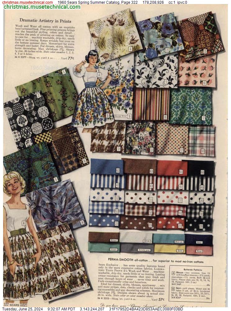 1960 Sears Spring Summer Catalog, Page 322