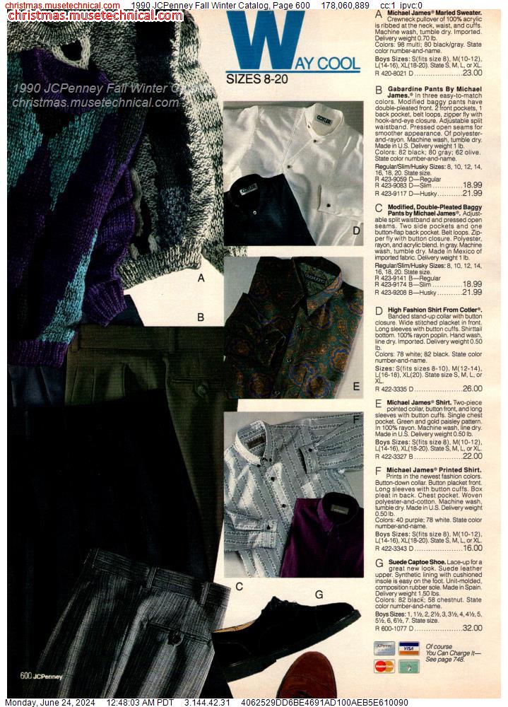 1990 JCPenney Fall Winter Catalog, Page 600