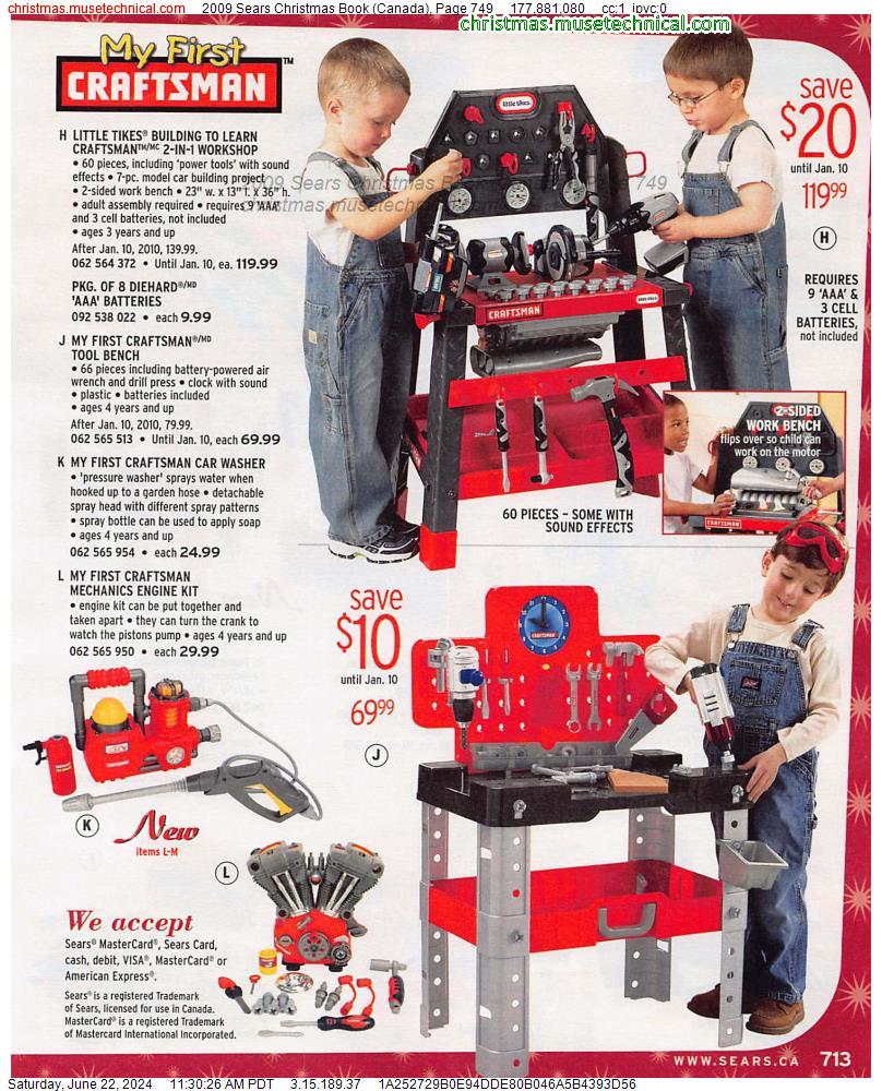 2009 Sears Christmas Book (Canada), Page 749