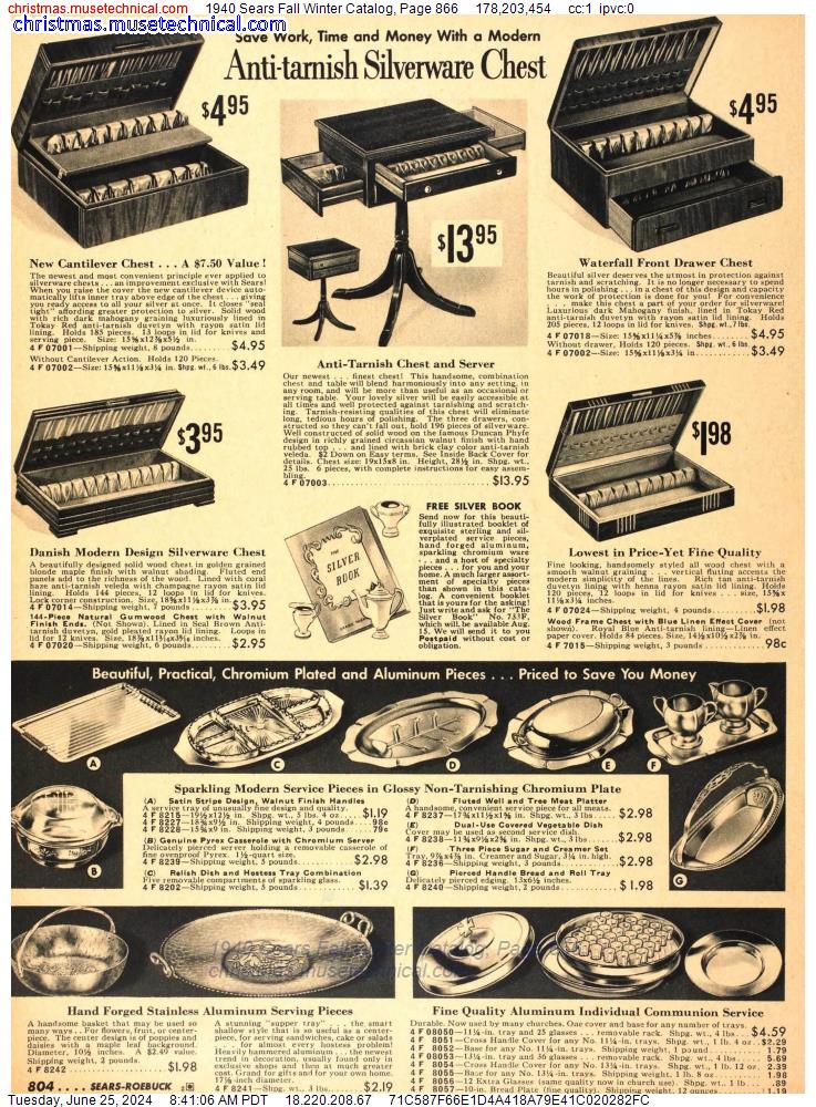 1940 Sears Fall Winter Catalog, Page 866