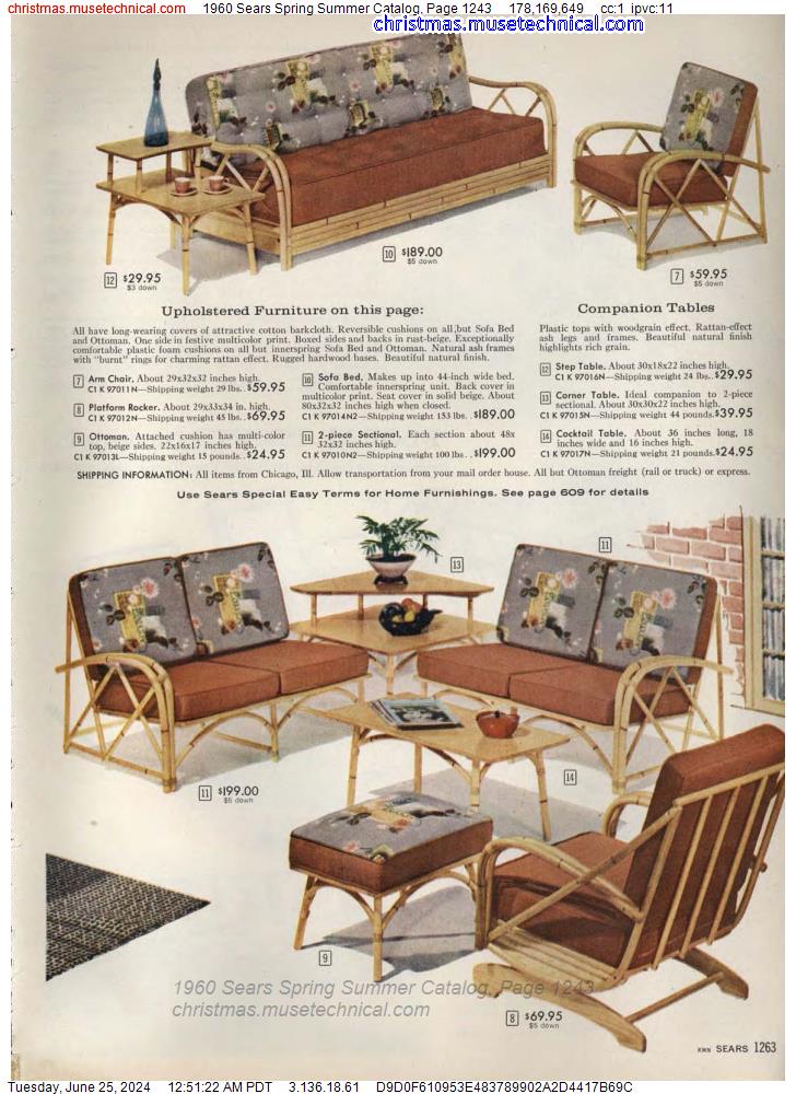 1960 Sears Spring Summer Catalog, Page 1243