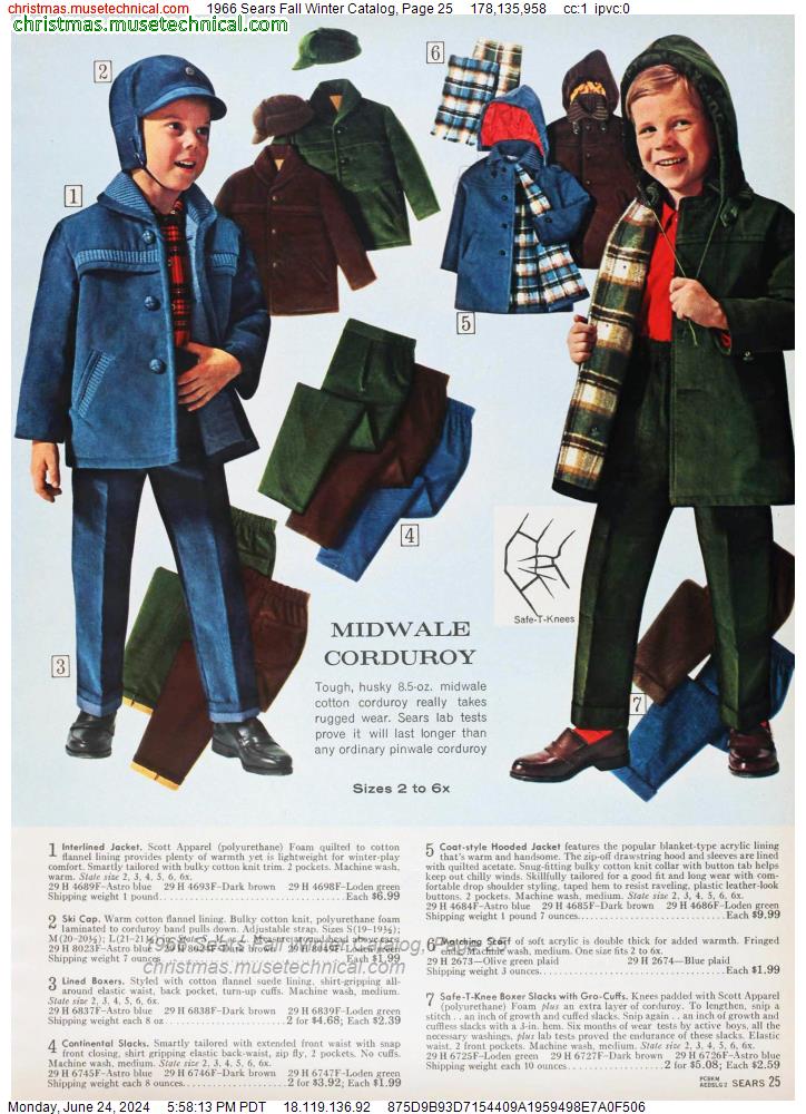 1966 Sears Fall Winter Catalog, Page 25
