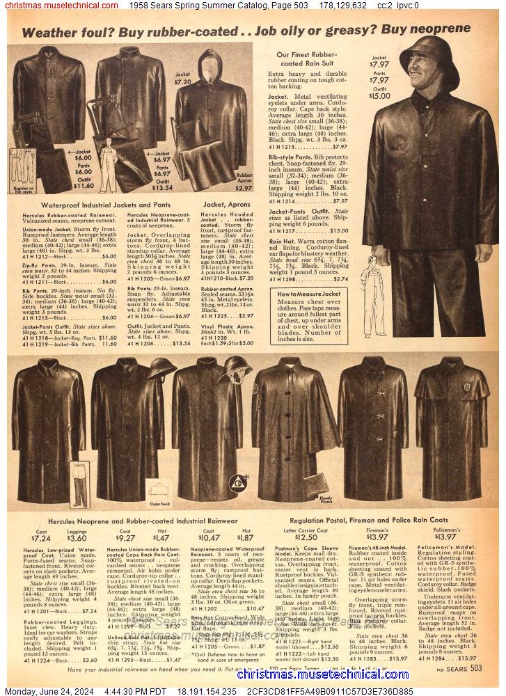 1958 Sears Spring Summer Catalog, Page 503