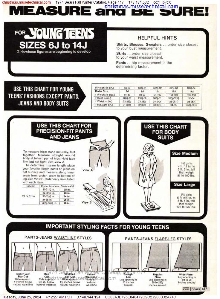 1974 Sears Fall Winter Catalog, Page 417