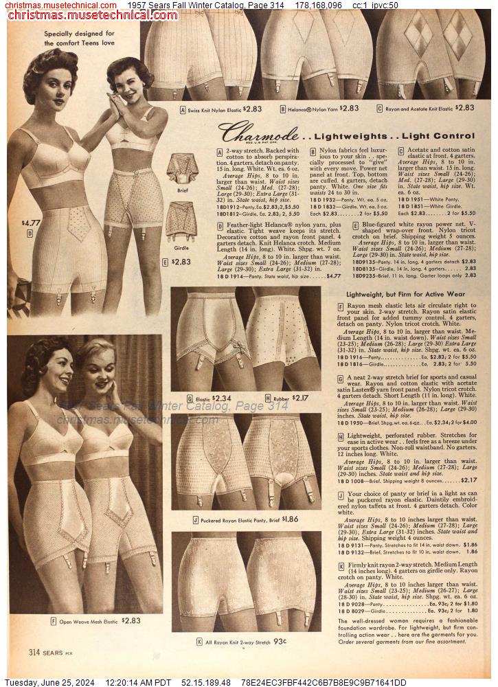 1957 Sears Fall Winter Catalog, Page 314