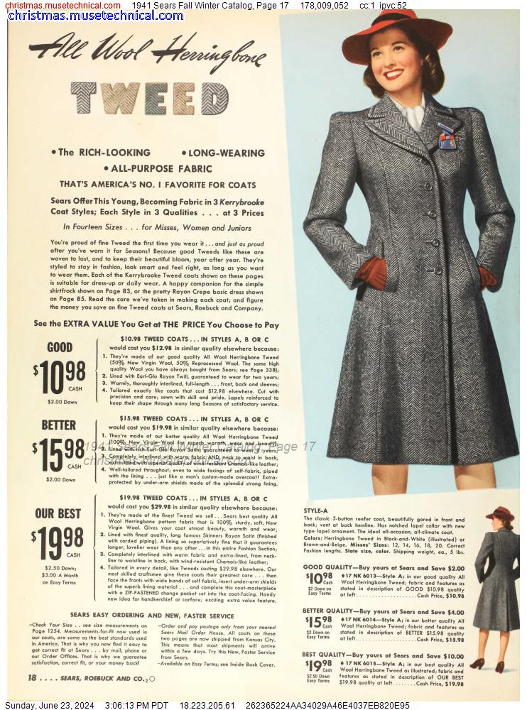 1941 Sears Fall Winter Catalog, Page 17