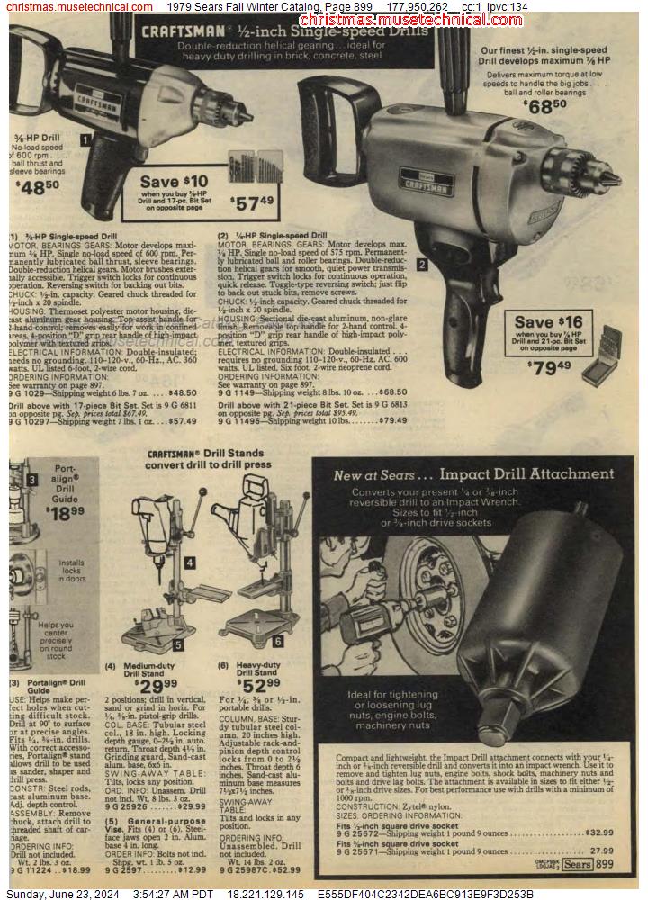 1979 Sears Fall Winter Catalog, Page 899