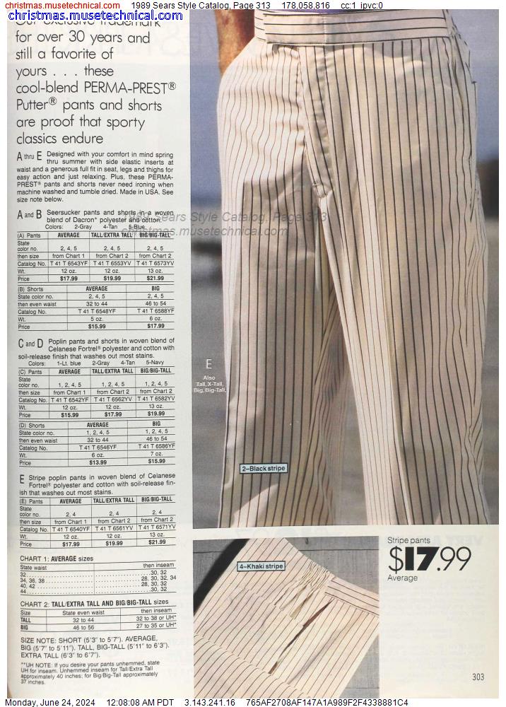 1989 Sears Style Catalog, Page 313