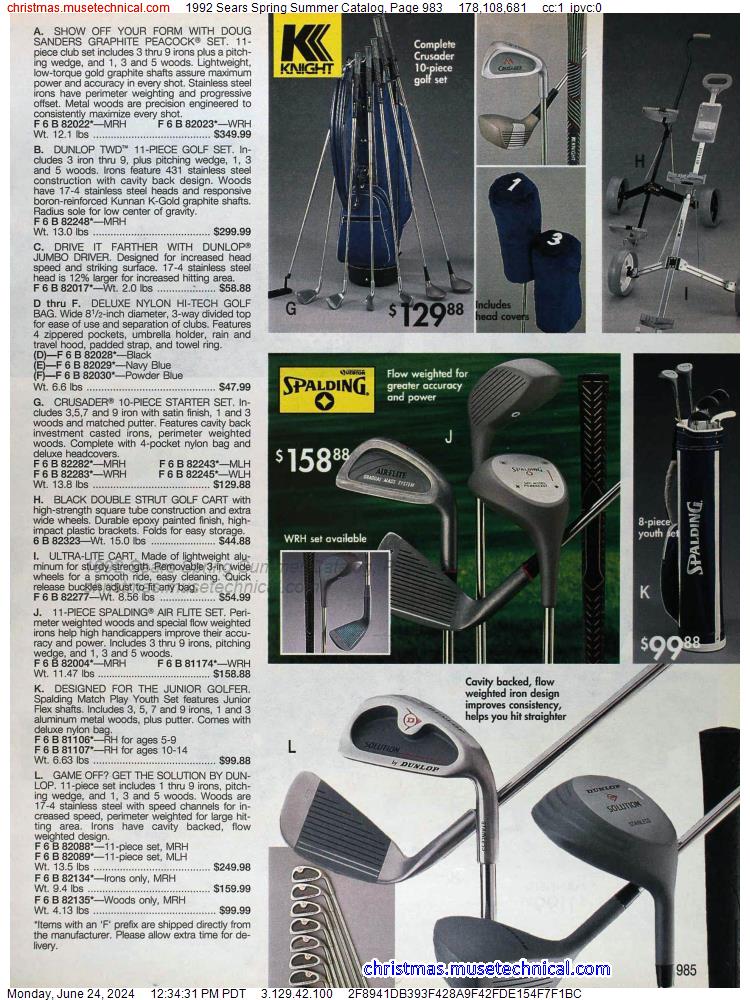 1992 Sears Spring Summer Catalog, Page 983