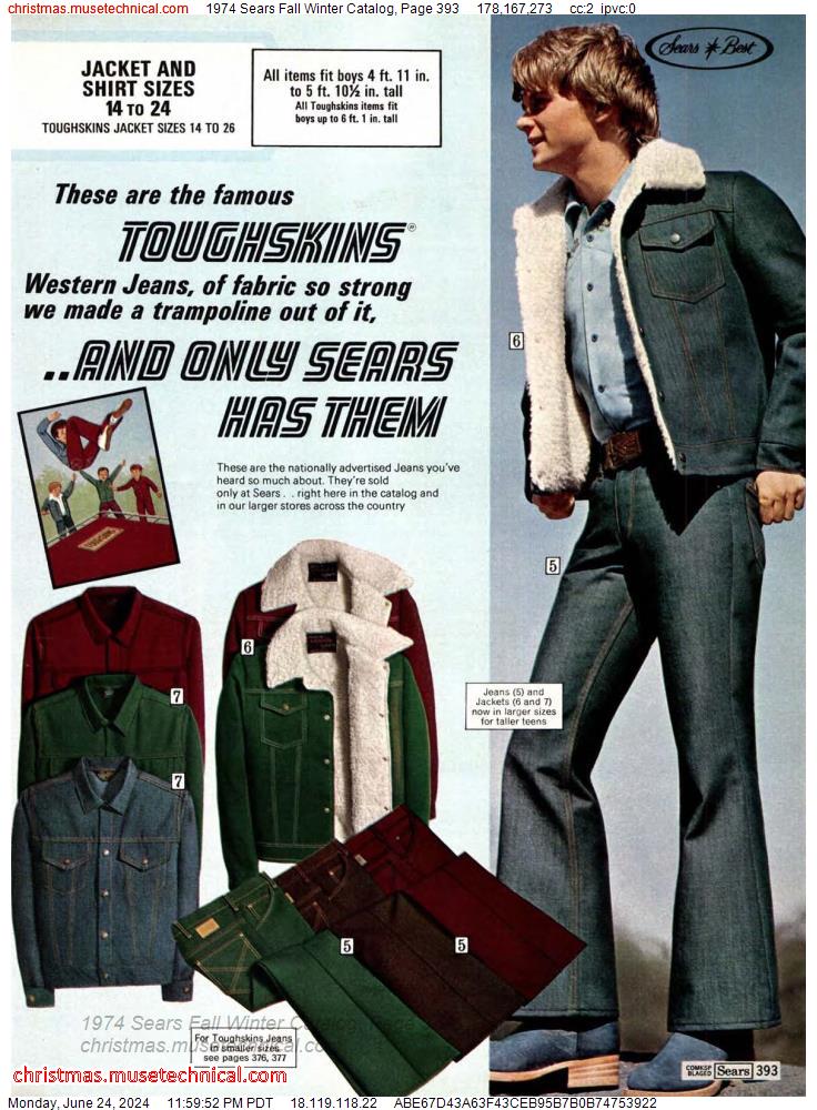 1974 Sears Fall Winter Catalog, Page 393