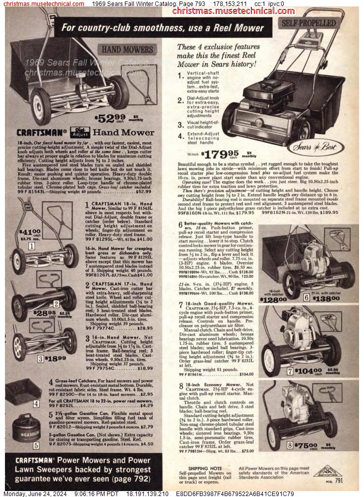 1969 Sears Fall Winter Catalog, Page 793