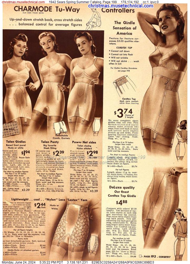 1942 Sears Spring Summer Catalog, Page 199