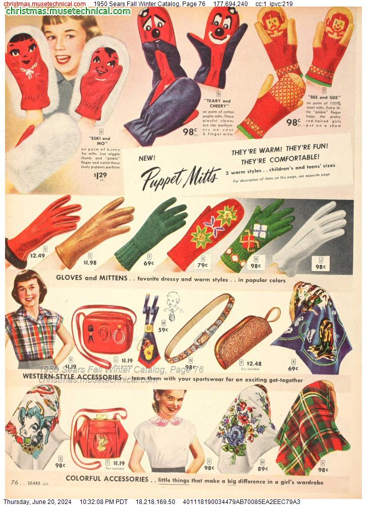 1950 Sears Fall Winter Catalog, Page 76