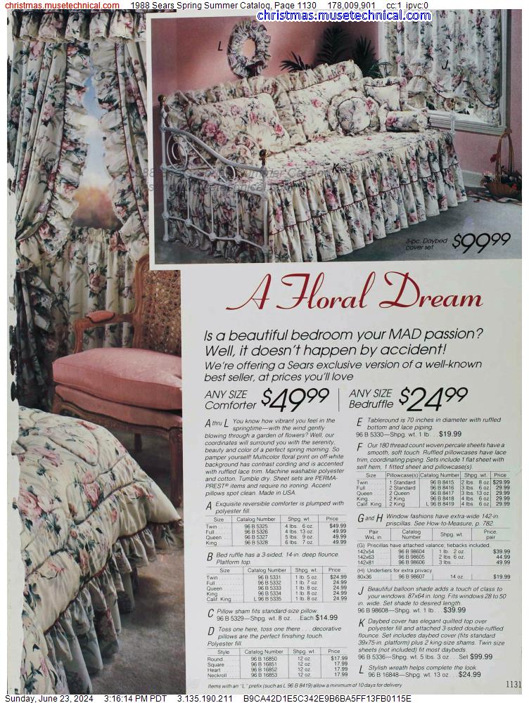 1988 Sears Spring Summer Catalog, Page 1130