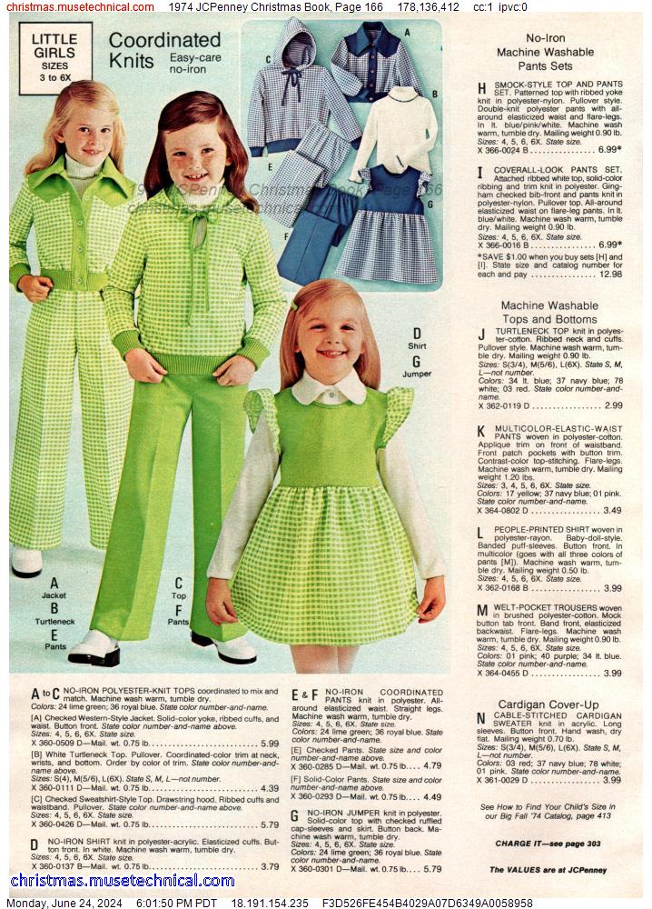 1974 JCPenney Christmas Book, Page 166