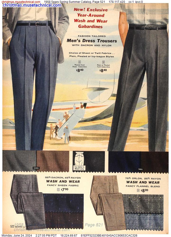 1958 Sears Spring Summer Catalog, Page 521