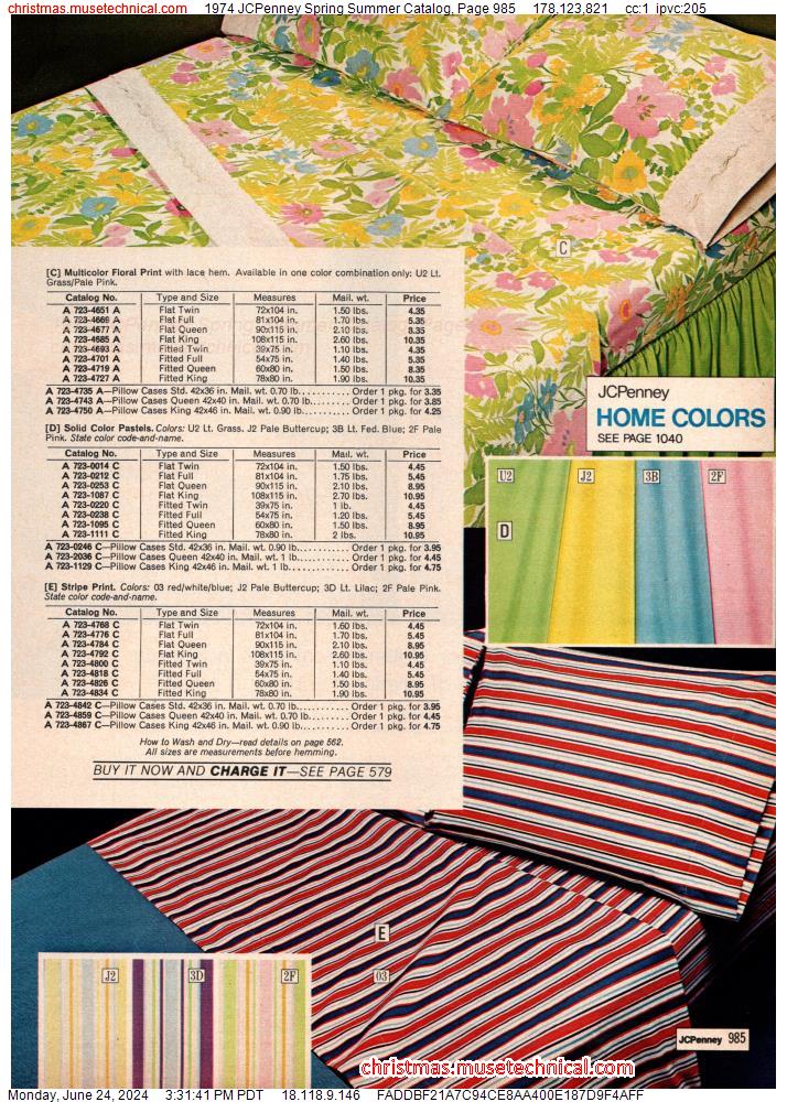 1974 JCPenney Spring Summer Catalog, Page 985