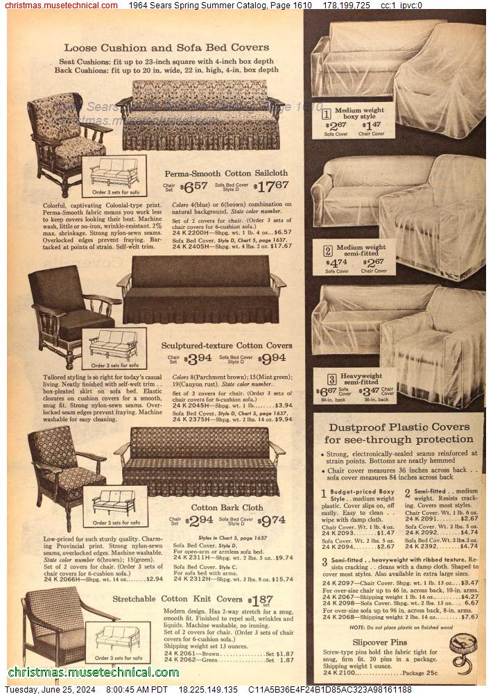 1964 Sears Spring Summer Catalog, Page 1610