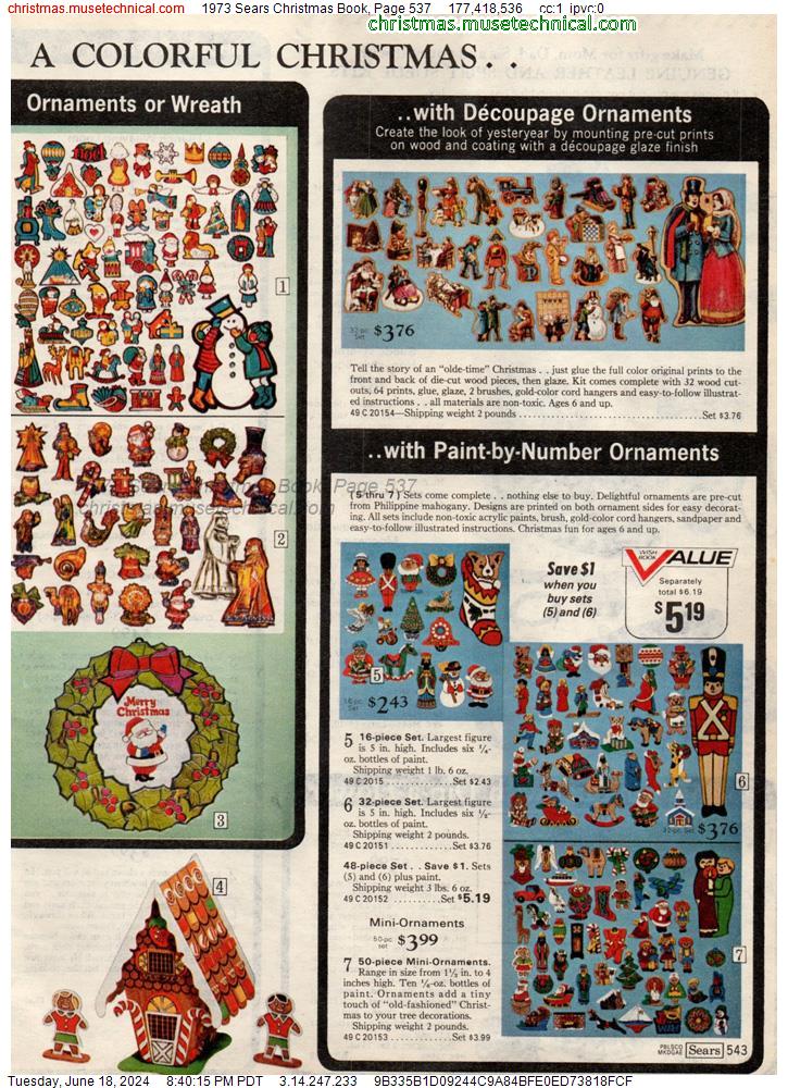 1973 Sears Christmas Book, Page 537